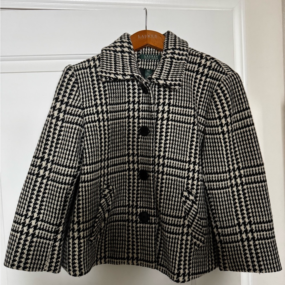 Ralph Lauren Black and White Plaid Women's Jacket